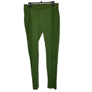 NWOT bcbgmaxazria green pants Rhinestone bedazzled Y2K Vintage Large